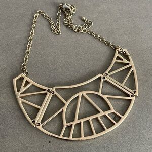 Geometric Cutout Statement Necklace